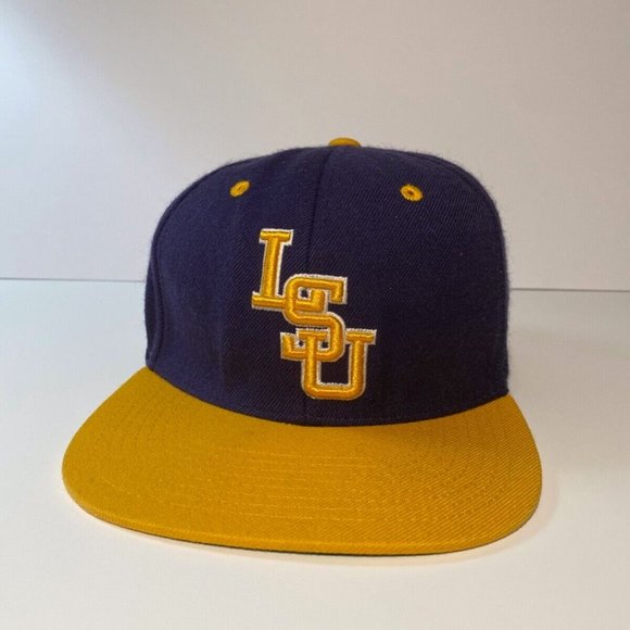 LSU Louisiana State Tigers Vintage Zephyr Wool Acrylic Snapback Cap Hat 90's - Picture 1 of 7